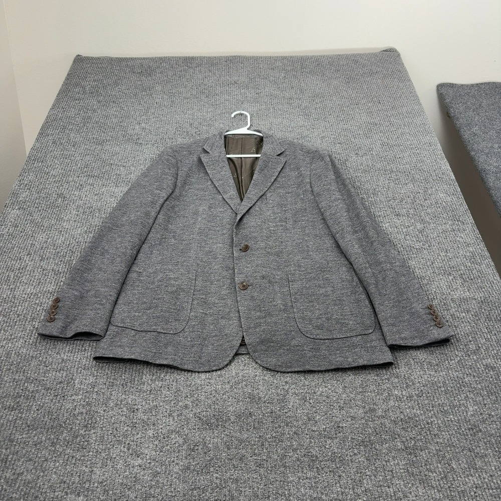 Charles Tyrwhitt Blazer Sport Coat Mens 44R Gray Wool Slim Fit Emmetex Business